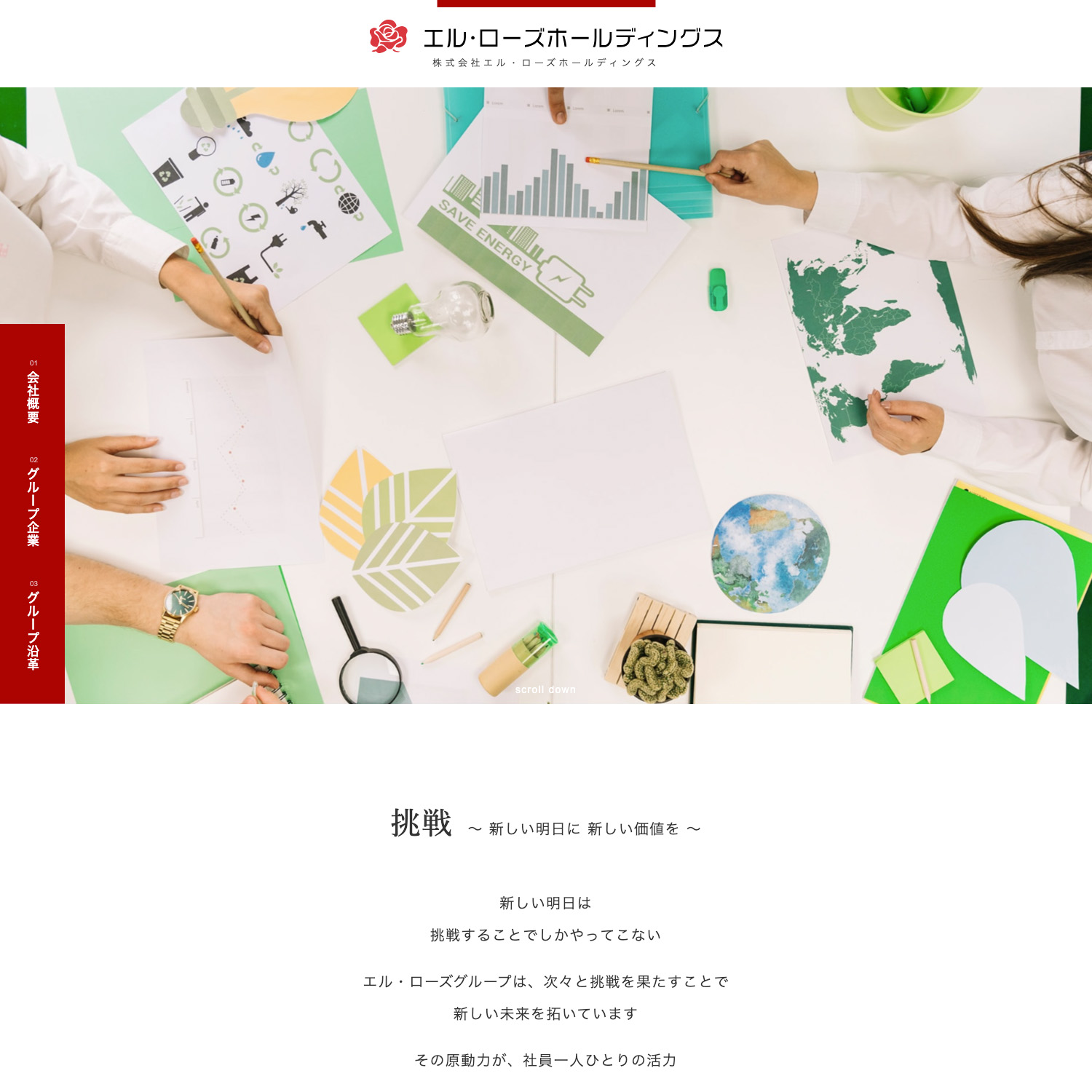 株式会社エル・ローズホールディングス Webサイト公開