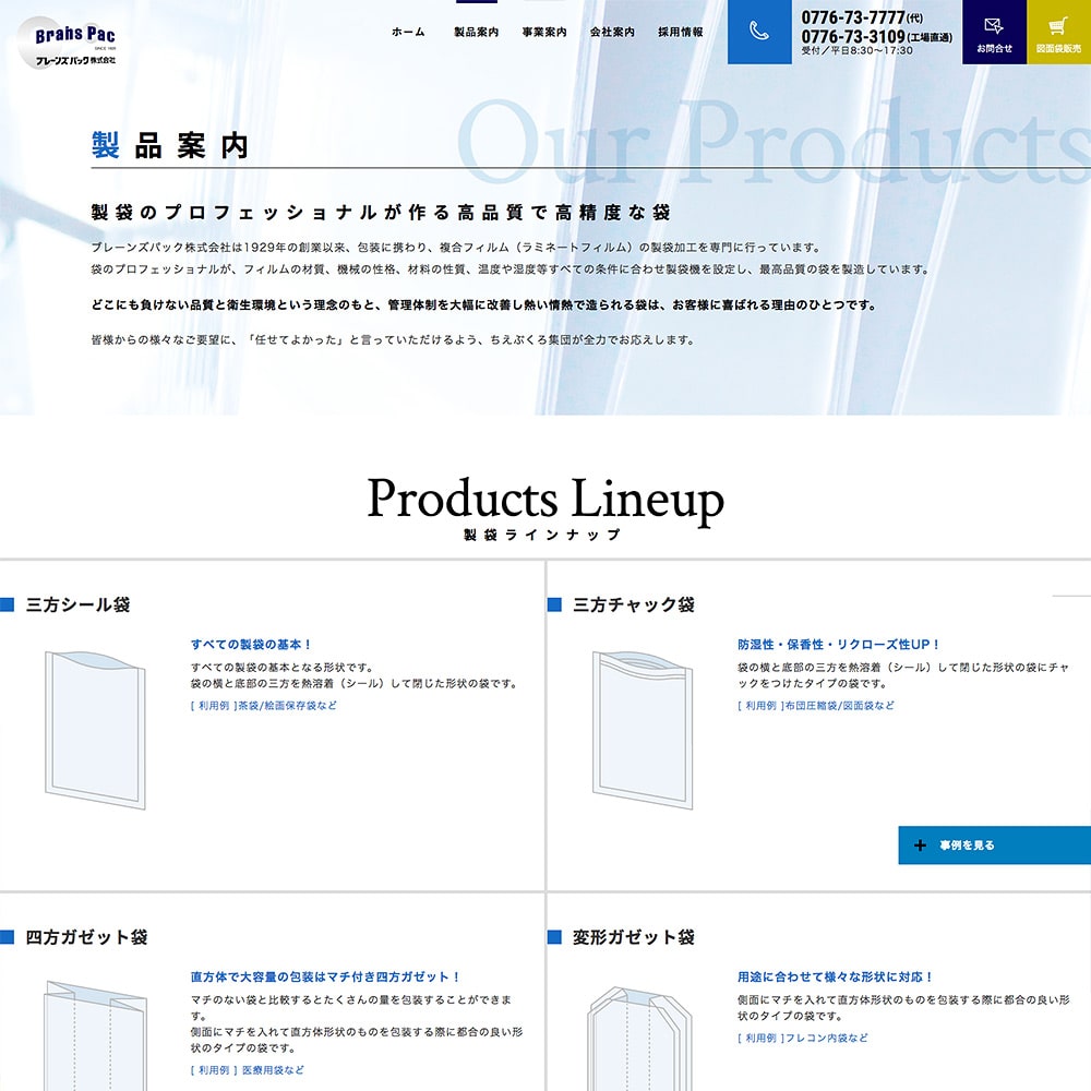 ブレーンズパック株式会社 Webサイト制作